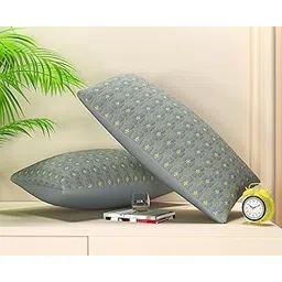 SANMARINO Premium Embroidered Pillow Covers – Ultra-Soft 180 TC Microfiber, 2-Piece Set (17 × 27 inches) (2, Grey)-picture-16