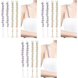 sannidhi Bra Straps for Women Fancy Straps for Bra 2 Pairs Embroidered Floral Bra Straps 1.8cm Width Stretchy Adjustable Bra Strap Replacement for Off Shoulder Tops Dress Evening Dress X 3-picture-54