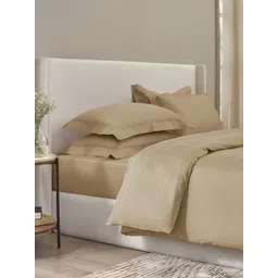 SANSAAR A DDECOR BRAND LIVE CONSCIOUSLY Beige King Size Duvet Cover - 2.28m x 2.74m-picture-40