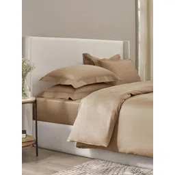SANSAAR A DDECOR BRAND LIVE CONSCIOUSLY Brown King Size Duvet Cover - 2.28m x 2.74m-picture-24