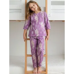 SANSKRUTIHOMES Girls Printed Night suit-picture-29