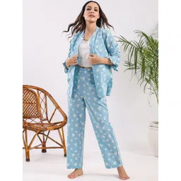 SANSKRUTIHOMES Printed Pure Cotton Night Suit-picture-26