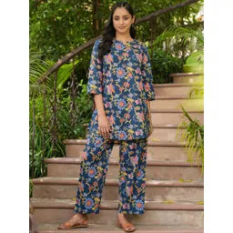 SANSKRUTIHOMES Printed Pure Cotton Night Suit-picture-34