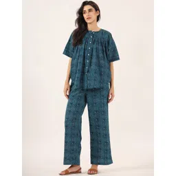 SANSKRUTIHOMES Pure Cotton Printed Night Suit-picture-41