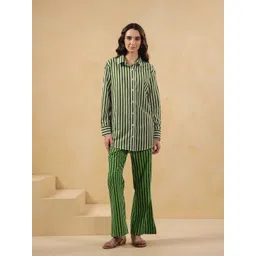 SANSKRUTIHOMES Striped Long Sleeves Pure Cotton Shirt & Trouser-picture-31