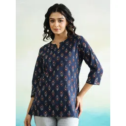 SANSKRUTIHOMES Women Floral Print Cotton Top-picture-36
