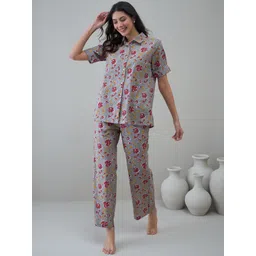 SANSKRUTIHOMES Women Printed Night suit-picture-10