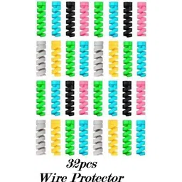 Sansuka 32 Pieces Mobile Charging Cables & Earphones Wire Protector Cable Protector Cable Protector-picture-16