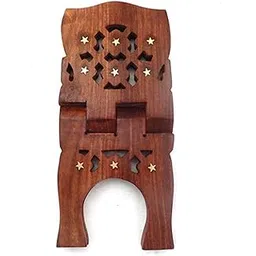 Santarms SHEESHAM Wooden Book Stand for Reading holy Books Holder Bible Quran ramayan Geeta Bookstand rehal rihal Pooja - 10 inch-picture-18