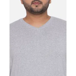 Santonio Plus Size V-Neck Pure Cotton Pullover image 5