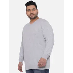 Santonio Plus Size V-Neck Pure Cotton Pullover image 4
