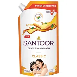 santoor Goodness of Sandalwood & Tulsi Classic Hand wash 650 ML. Hand Wash-picture-14