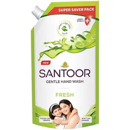 santoor Natural Goodness Sweet lime Peel Tulsi Fresh Hand Wash 650 ML. Hand Wash-picture-15