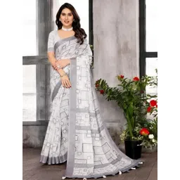 santro sarees Navy Blue Silk Blend Sarees-picture-22