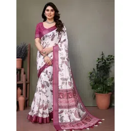santro sarees Pink Silk Blend Sarees-picture-10