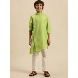Sanwara Kids Green & White COTTON Kurta Set-picture-35