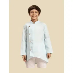 Sanwara Kids Sky Blue Cotton Regular Fit Kurta-picture-37