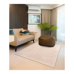 Sapana Carpet-Mats Beige Striped Anti-Skid Woollen Carpet-picture-29