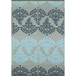 Sapana Carpet-Mats Chatai Mats for Home Multipurpose Foldable Reversible Rectangular Plastic Mat for Floor, Sleeping, Travel, Outdoor, Motif Blue&Grey 4 x 6 Feet(L 180 Cm X W 120 Cm,Polypropylene)-picture-13