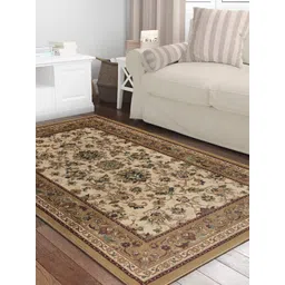 Sapana Carpet-Mats Cream-Coloured Traditional No Shredding Polypropylene Carpet-picture-24