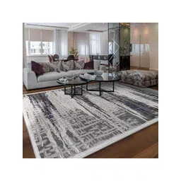 Sapana Carpet-Mats Grey & White Abstract Anti-Skid Carpet-picture-33