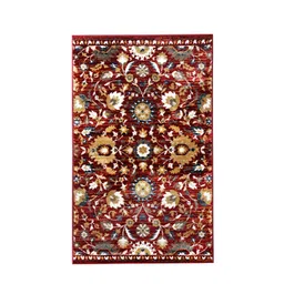 Sapana Carpet-Mats Maroon & Grey Floral Printed Anti-Skid Carpet-picture-22