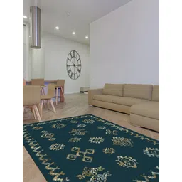 Sapana Carpet-Mats Navy Blue Traditional Anti-Skid Polypropylene Carpet-picture-30