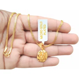 sapnapalace GANPATI DADA PENDANT WITH CHAIN Gold-plated Brass Pendant Set-picture-25