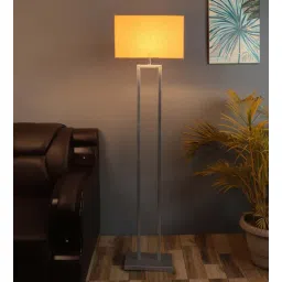 sapphire Kwan Beige Fabric Shade Club Floor Lamp With Iron Base-picture-38