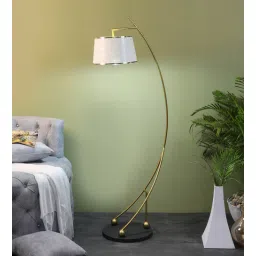 White Iron Shade Club Floor Lamp With Iron Base By Sapphire-picture-21