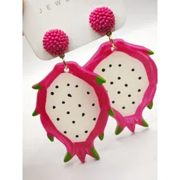 SAPRAA TRENDS Gold-Plated Stainless Steel Drop Earrings image 2