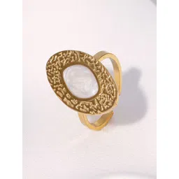 SAPRAA TRENDS Gold-Plated Stainless Steel Finger Ring-picture-25