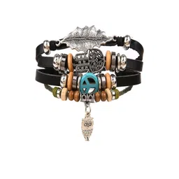 SAPRAA TRENDS Men Silver-Plated Fabric Bracelet-picture-28