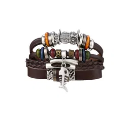 SAPRAA TRENDS Men Silver-Plated Fabric Bracelet-picture-37