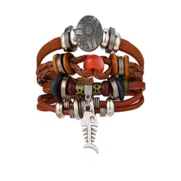 SAPRAA TRENDS Men Silver-Plated Fabric Bracelet-picture-34