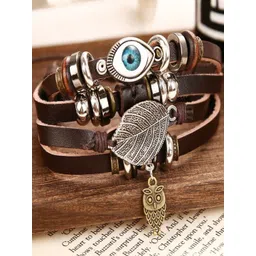 SAPRAA TRENDS Men Silver-Plated Fabric Bracelet-picture-14