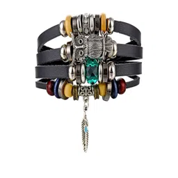 SAPRAA TRENDS Men Silver-Plated Fabric Bracelet-picture-35