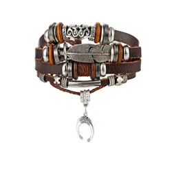 SAPRAA TRENDS Men Silver-Plated Fabric Bracelet-picture-21