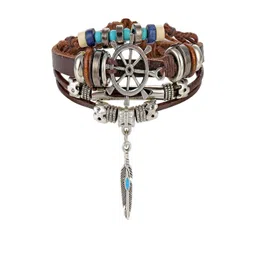 SAPRAA TRENDS Men Silver-Plated Fabric Bracelet-picture-38