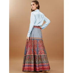 SAPTRANGI Floral Print Maxi Skirts image 3