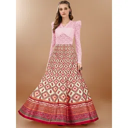 SAPTRANGI Printed Flared Maxi Skirts-picture-25