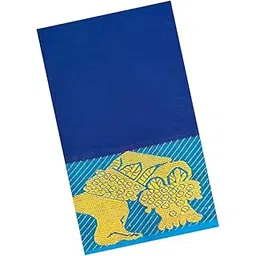 Saradhi Fashon's Bharatanatyam And Kuchipudi Dance Practice Saree(Blue with Ajantha Border Gold Gungroo Design)-image-3