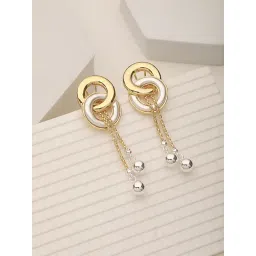 Saraf RS Jewellery Anti-Tarnish 18k Gold Plated & Enamelled Eliptical Leafy Earrings for Women-picture-23