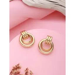 Saraf RS Jewellery Anti-Tarnish 18k Gold Plated Concentric Hoop Earringsfor Women-picture-40