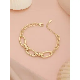Saraf RS Jewellery Anti-tarnish 18k Gold Plated Knotted Link Wraparound Bracelet-picture-43