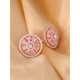 Saraf RS Jewellery Floral Studs AD encrusted small earrings-picture-25