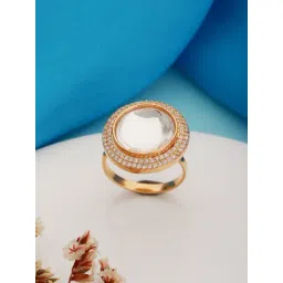 Saraf RS Jewellery Gold Kundan Studded Minimal Casual Ring-picture-22