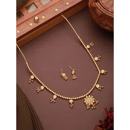 Saraf RS Jewellery Gold-Plated & Beaded Jewellery Set-picture-41