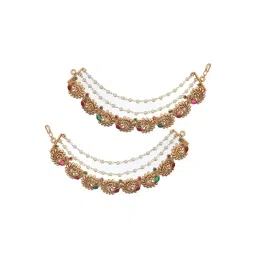 Saraf RS Jewellery Gold Statement Brass Earrings for Women-picture-14