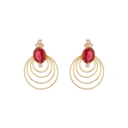 Saraf RS Jewellery Gold Statement Brass Earrings for Women-picture-12